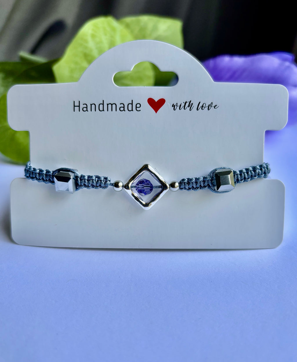 Geometric and Tanzanite Crystal Bracelet