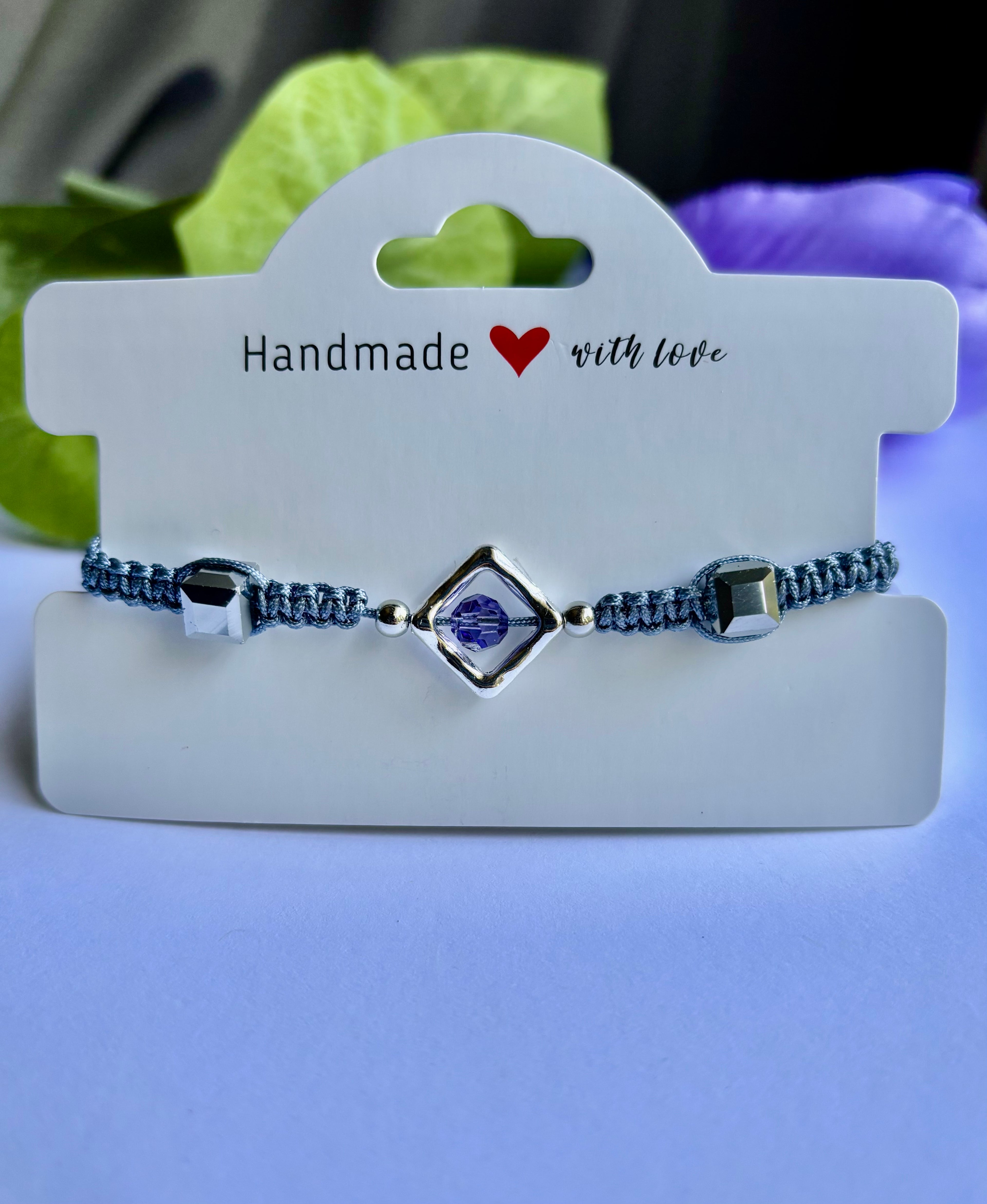 Geometric and Tanzanite Crystal Bracelet