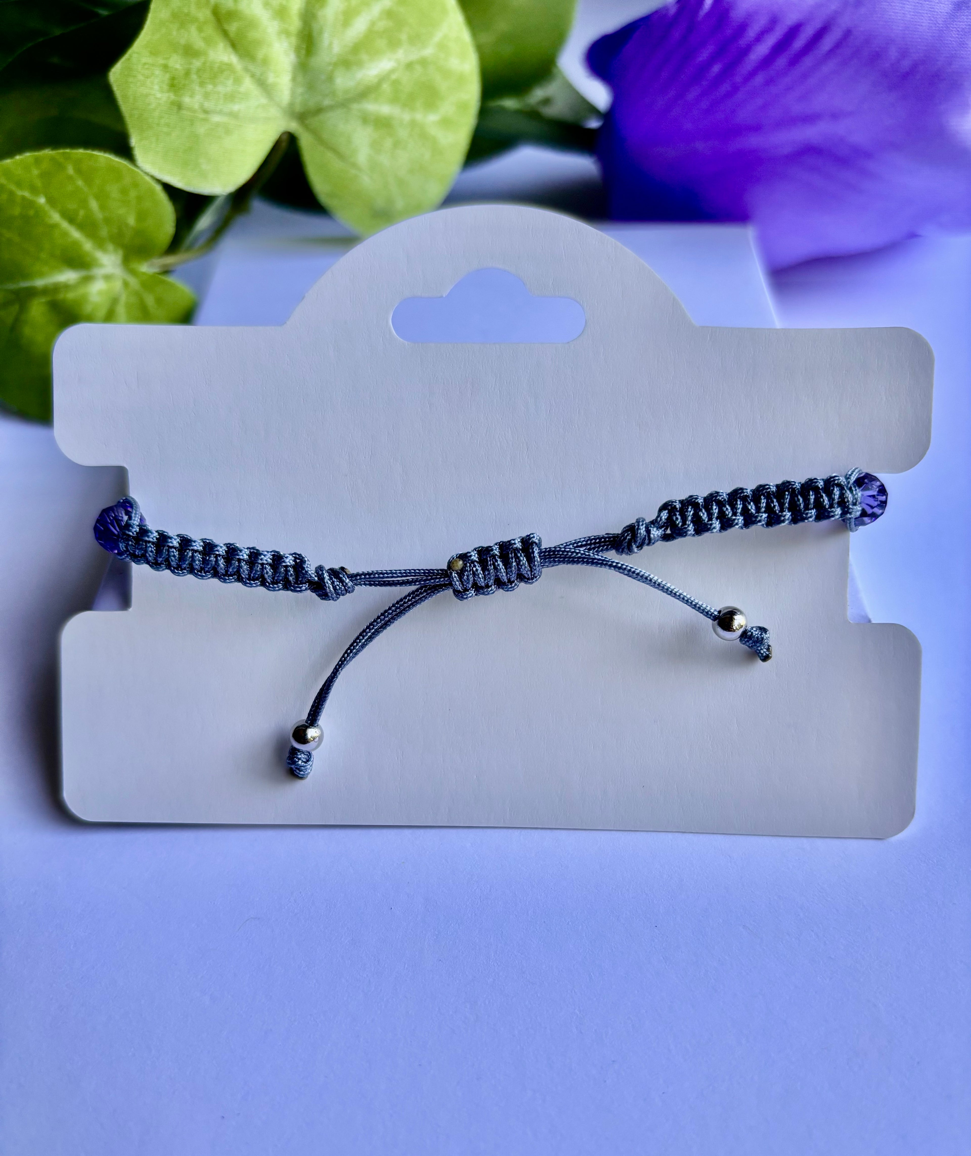 Geometric and Tanzanite Crystal Bracelet