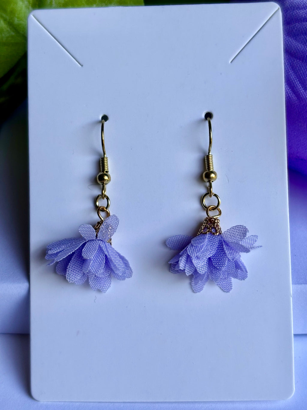 Lavender Blue Hydrangea Earrings