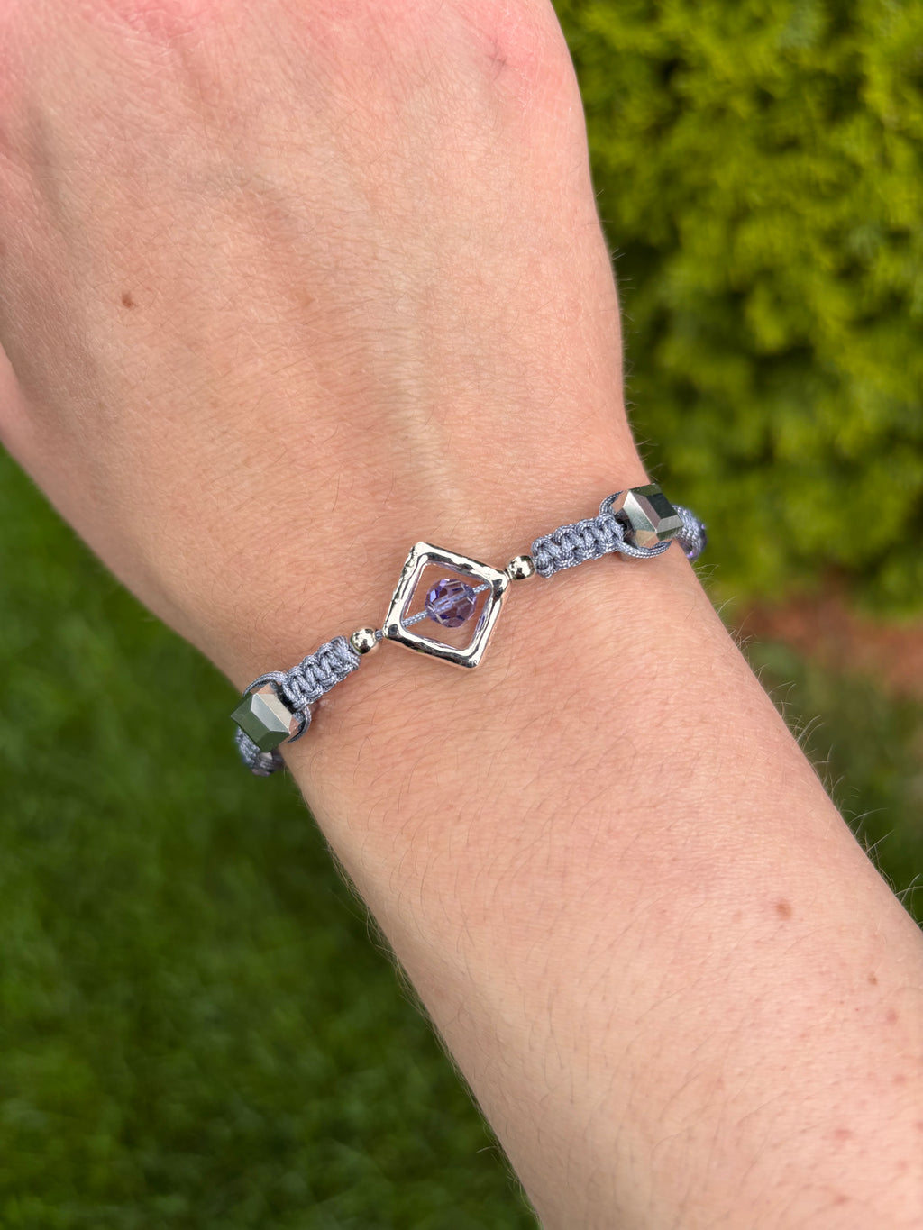 Geometric and Tanzanite Crystal Bracelet