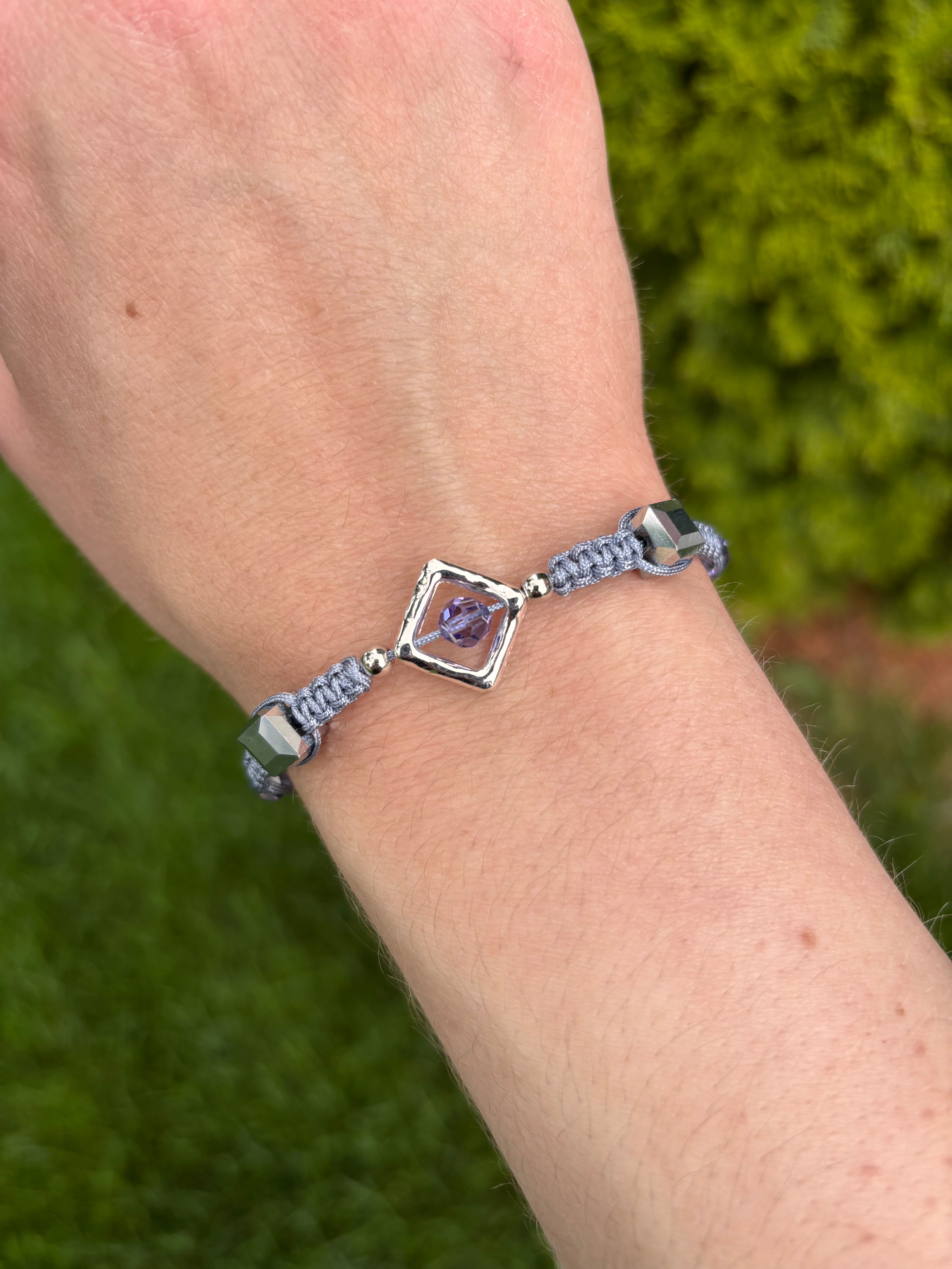 Geometric and Tanzanite Crystal Bracelet