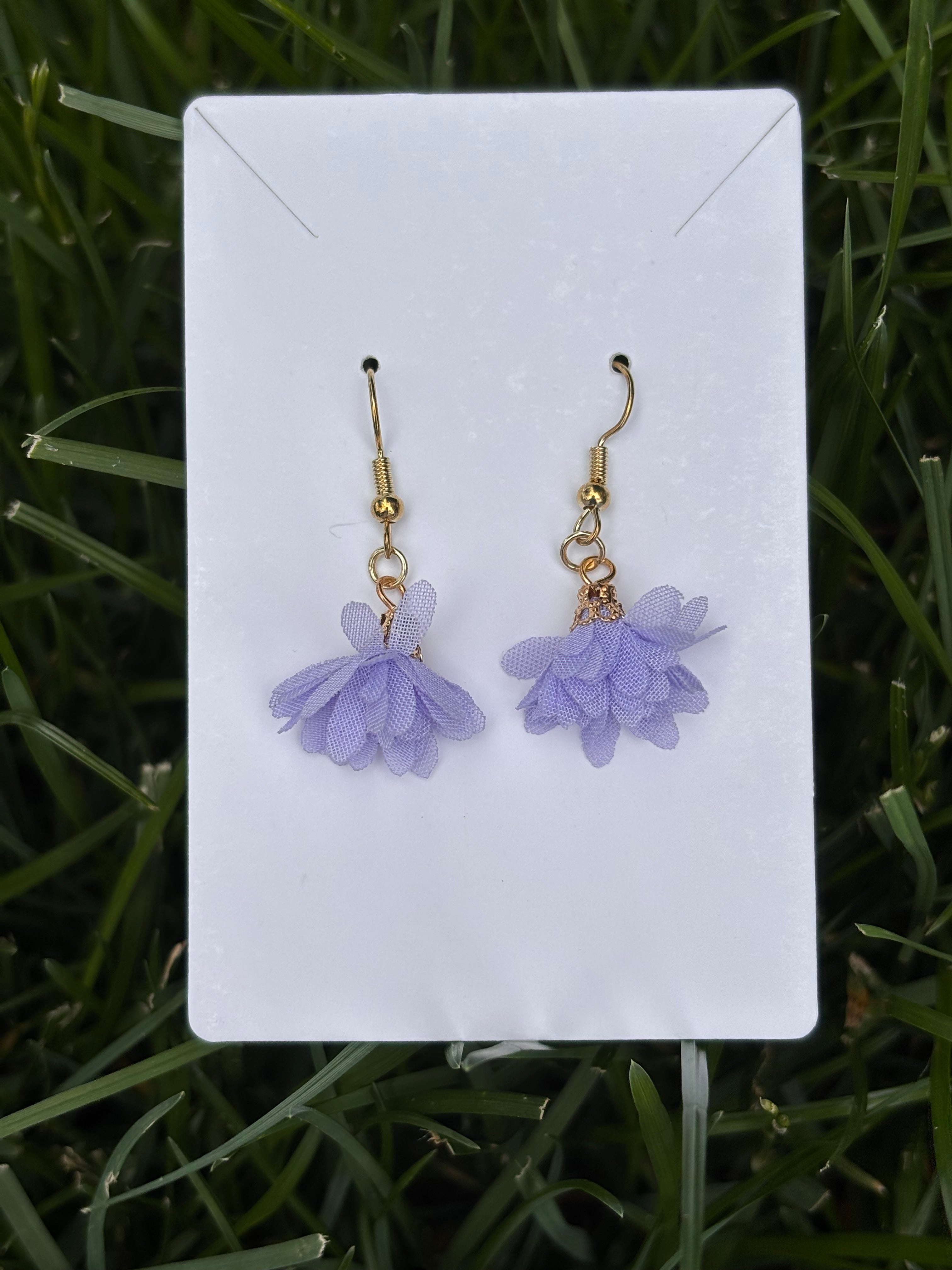 Lavender Blue Hydrangea Earrings