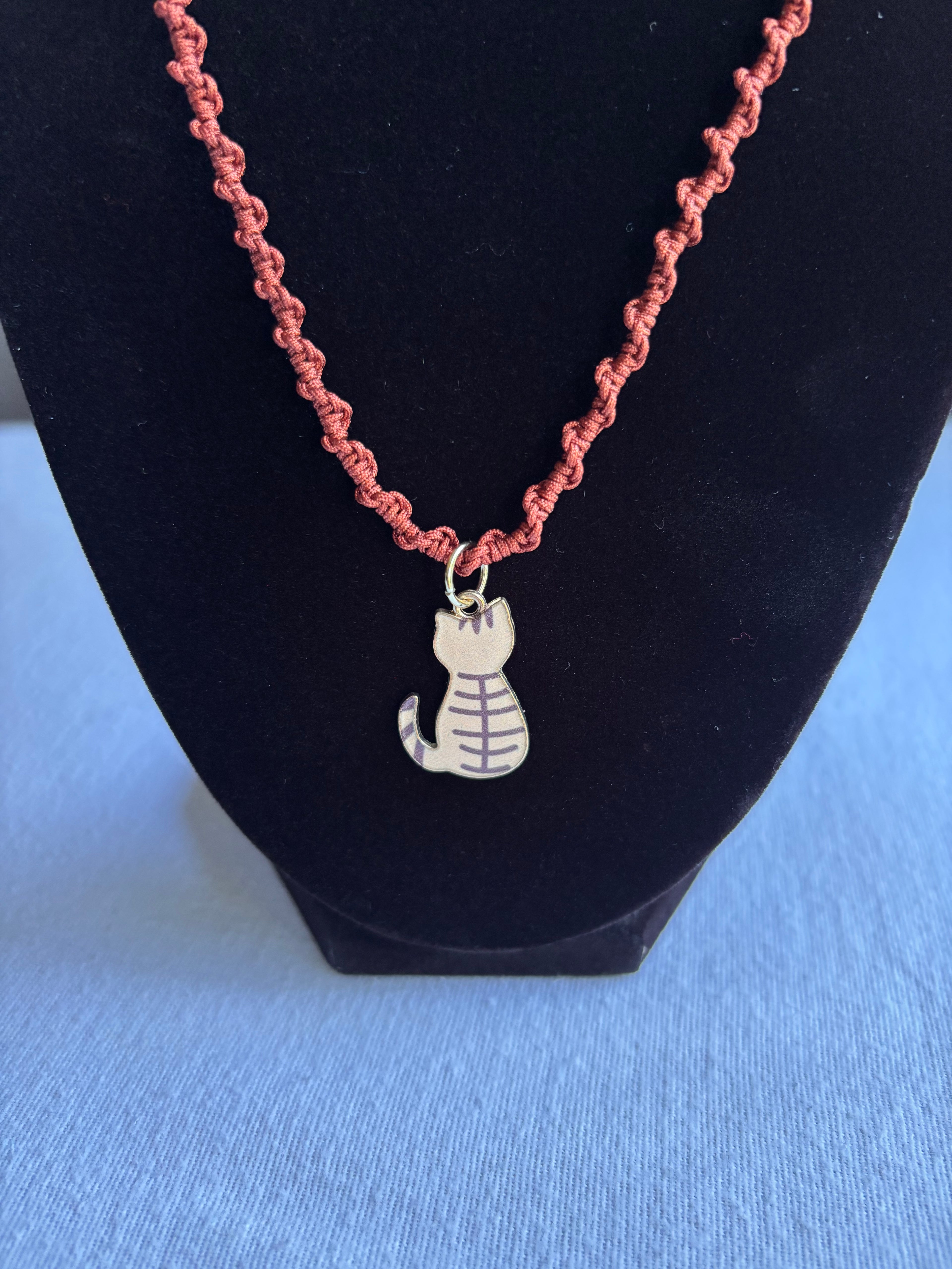 Orange Tabby Kitty Charm Set