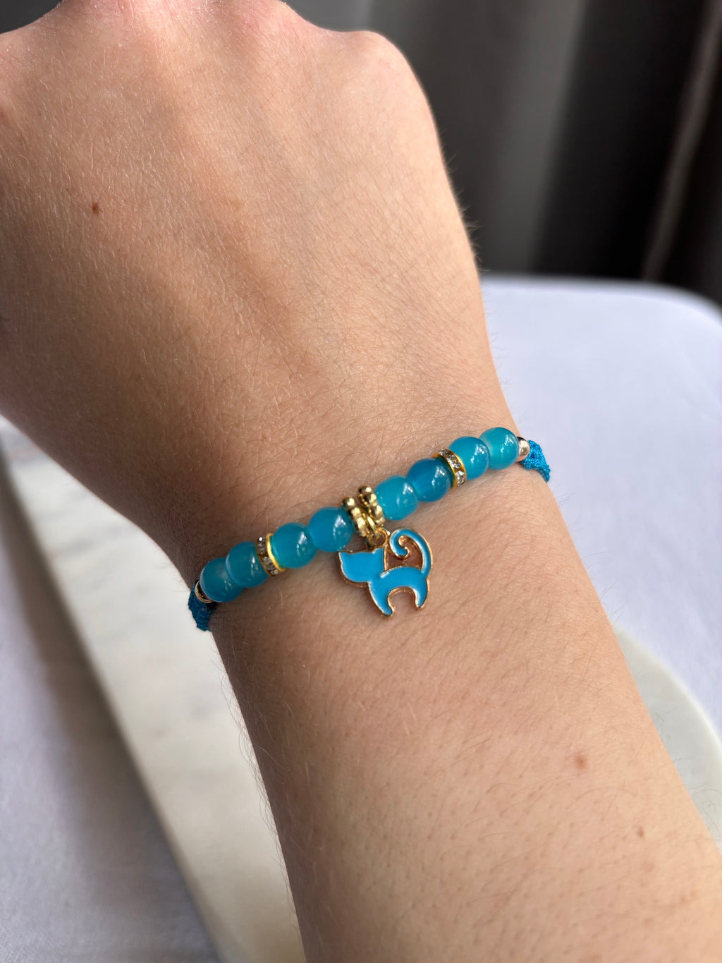 Dainty Kitty Charm Bracelet- Multiple Colors