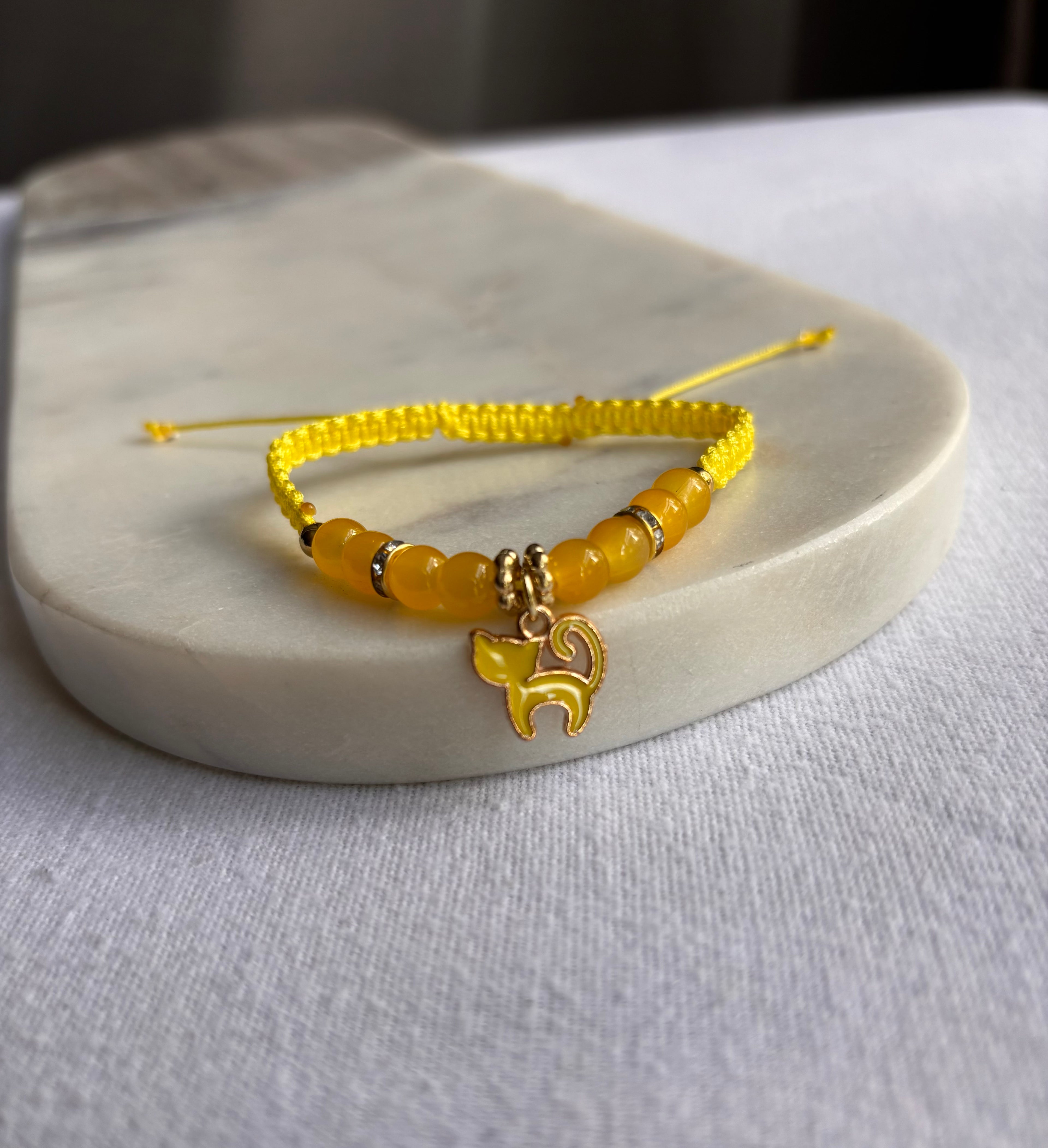 Dainty Kitty Charm Bracelet- Multiple Colors