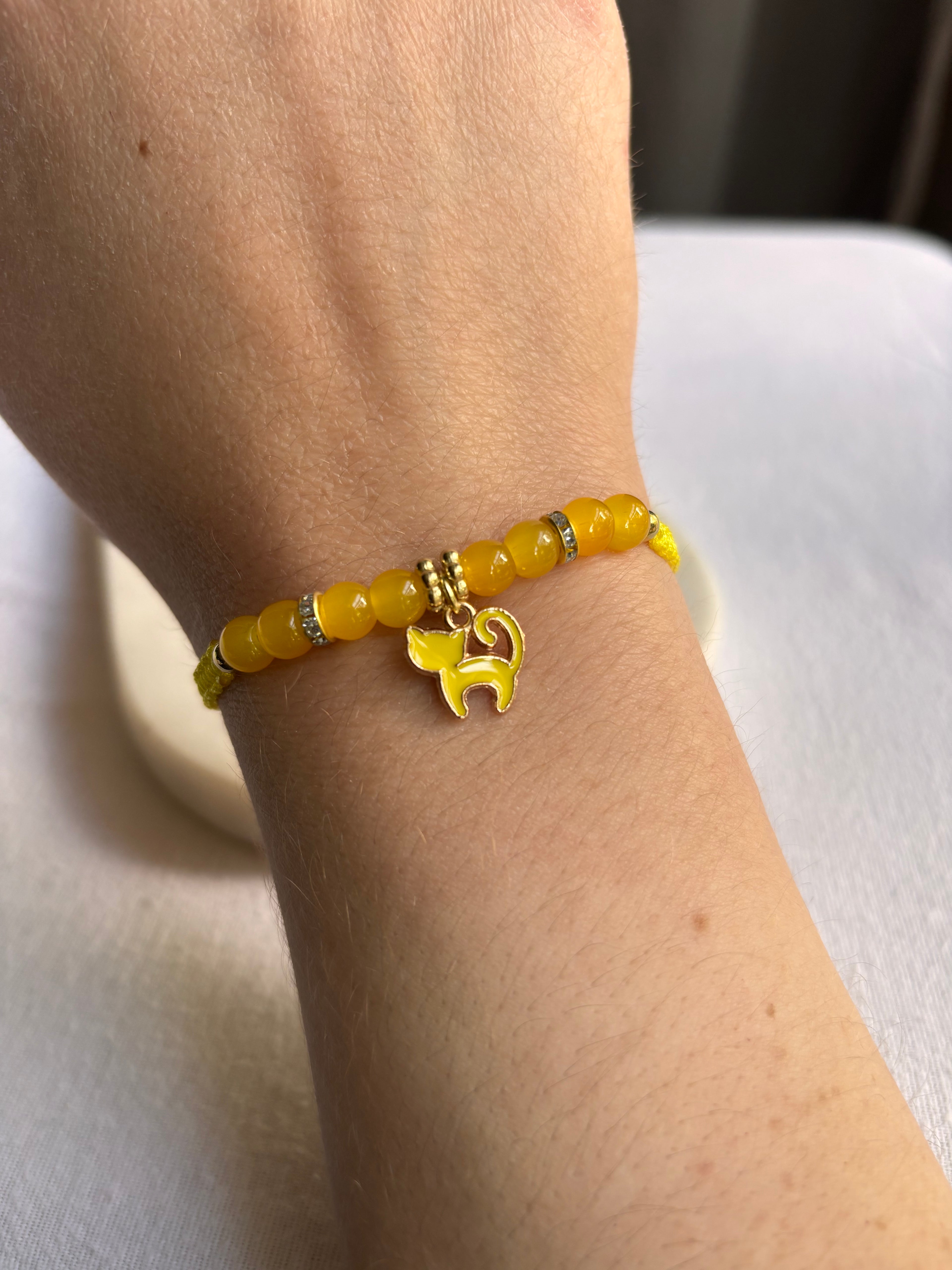 Dainty Kitty Charm Bracelet- Multiple Colors