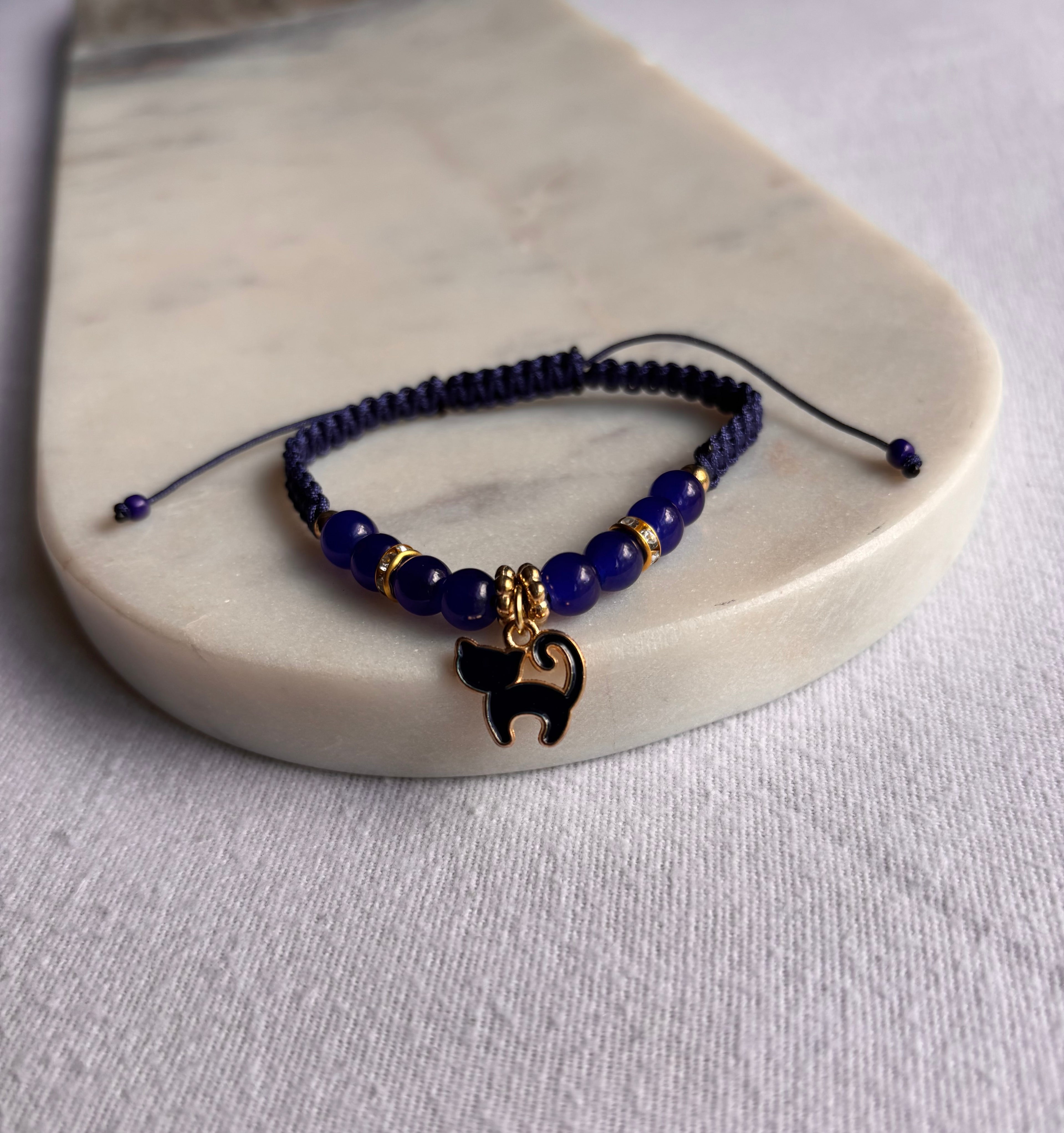 Dainty Kitty Charm Bracelet- Multiple Colors