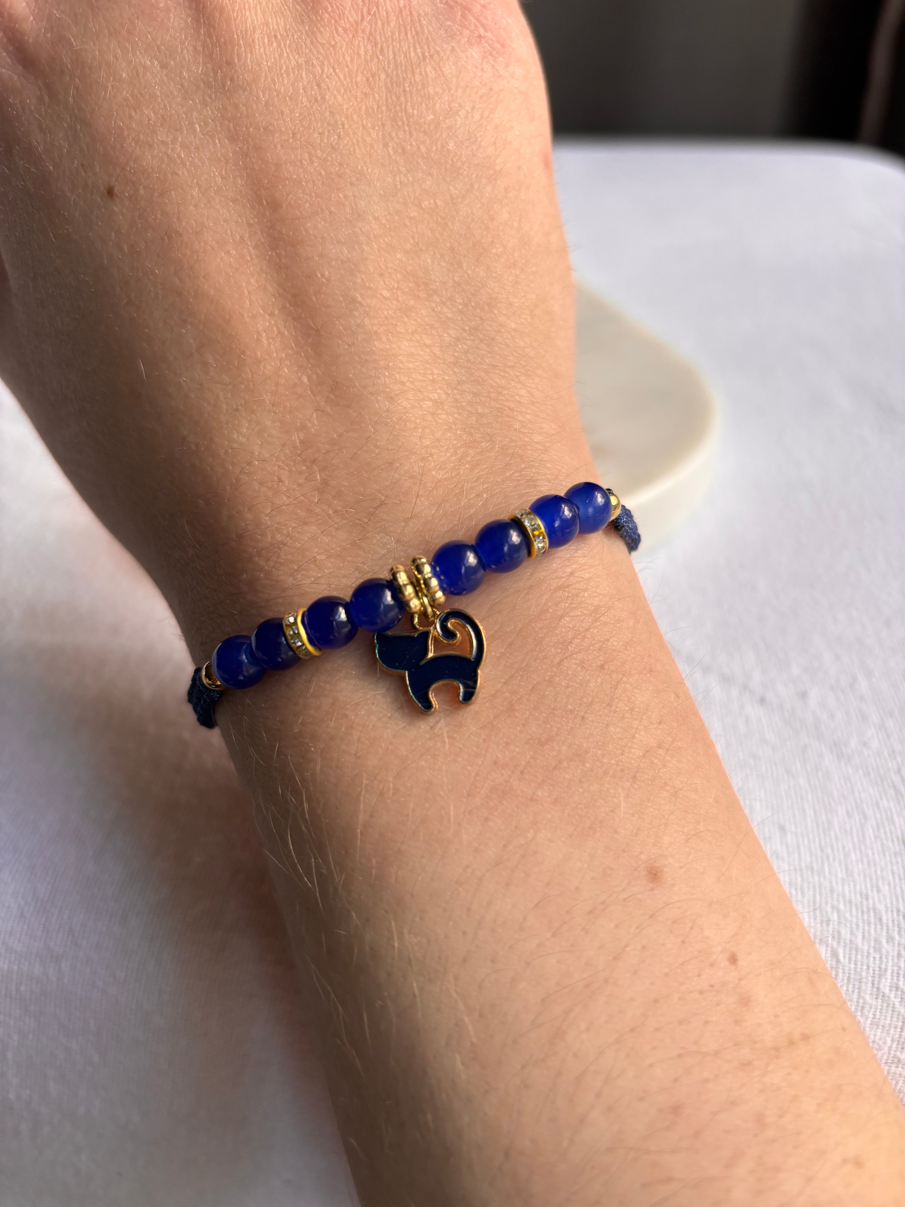 Dainty Kitty Charm Bracelet- Multiple Colors