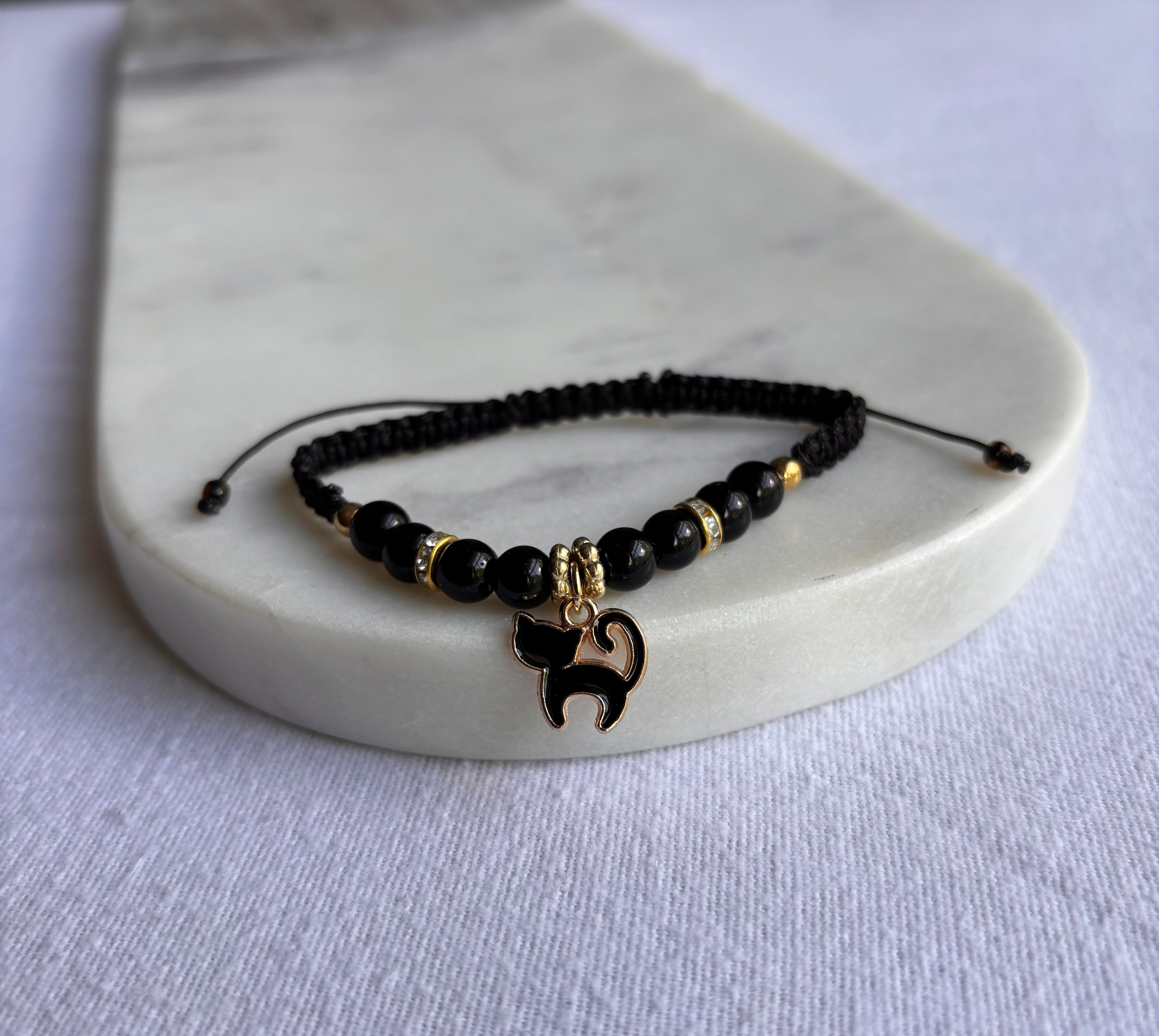 Dainty Kitty Charm Bracelet- Multiple Colors