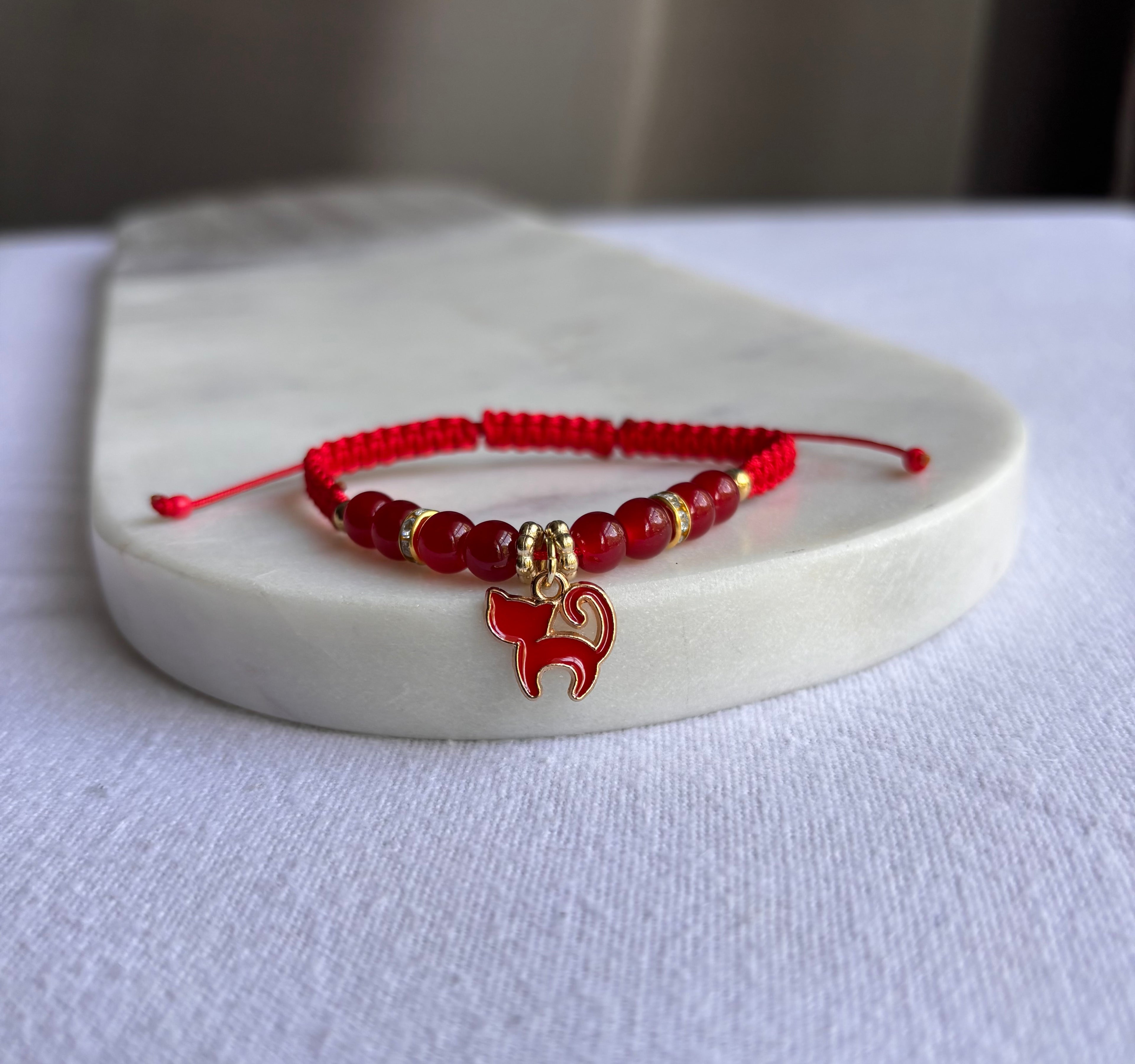 Dainty Kitty Charm Bracelet- Multiple Colors