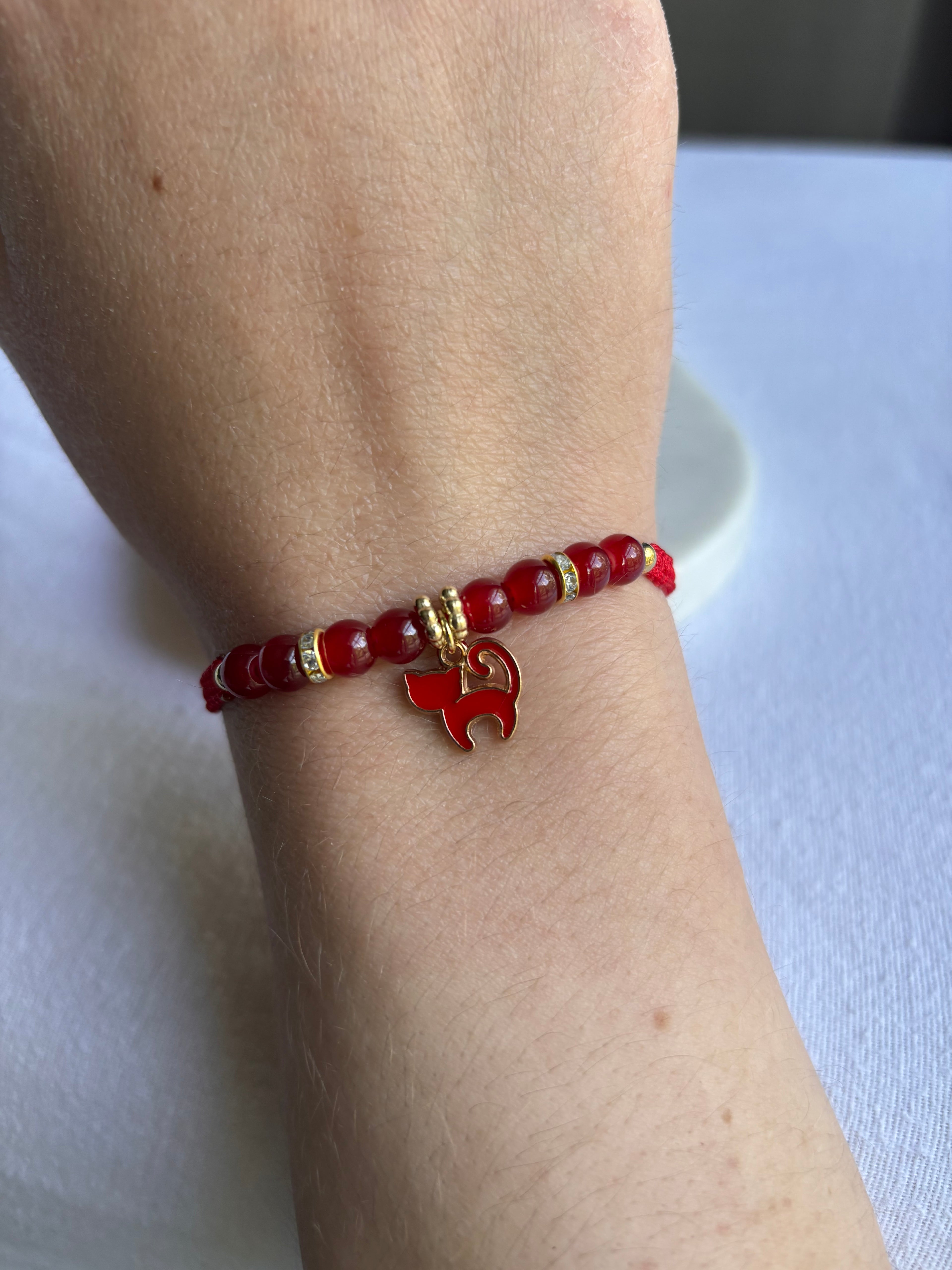 Dainty Kitty Charm Bracelet- Multiple Colors