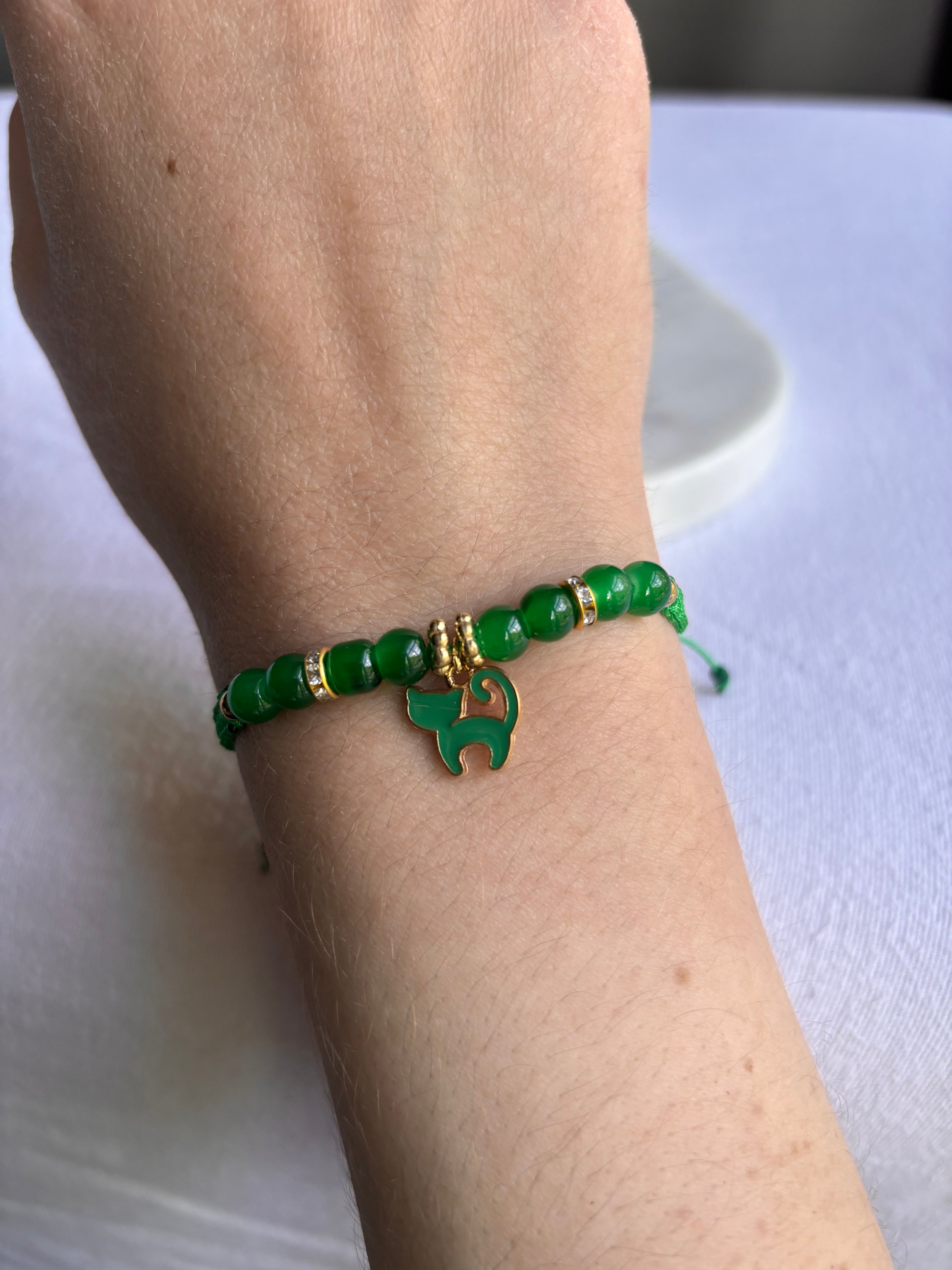 Dainty Kitty Charm Bracelet- Multiple Colors