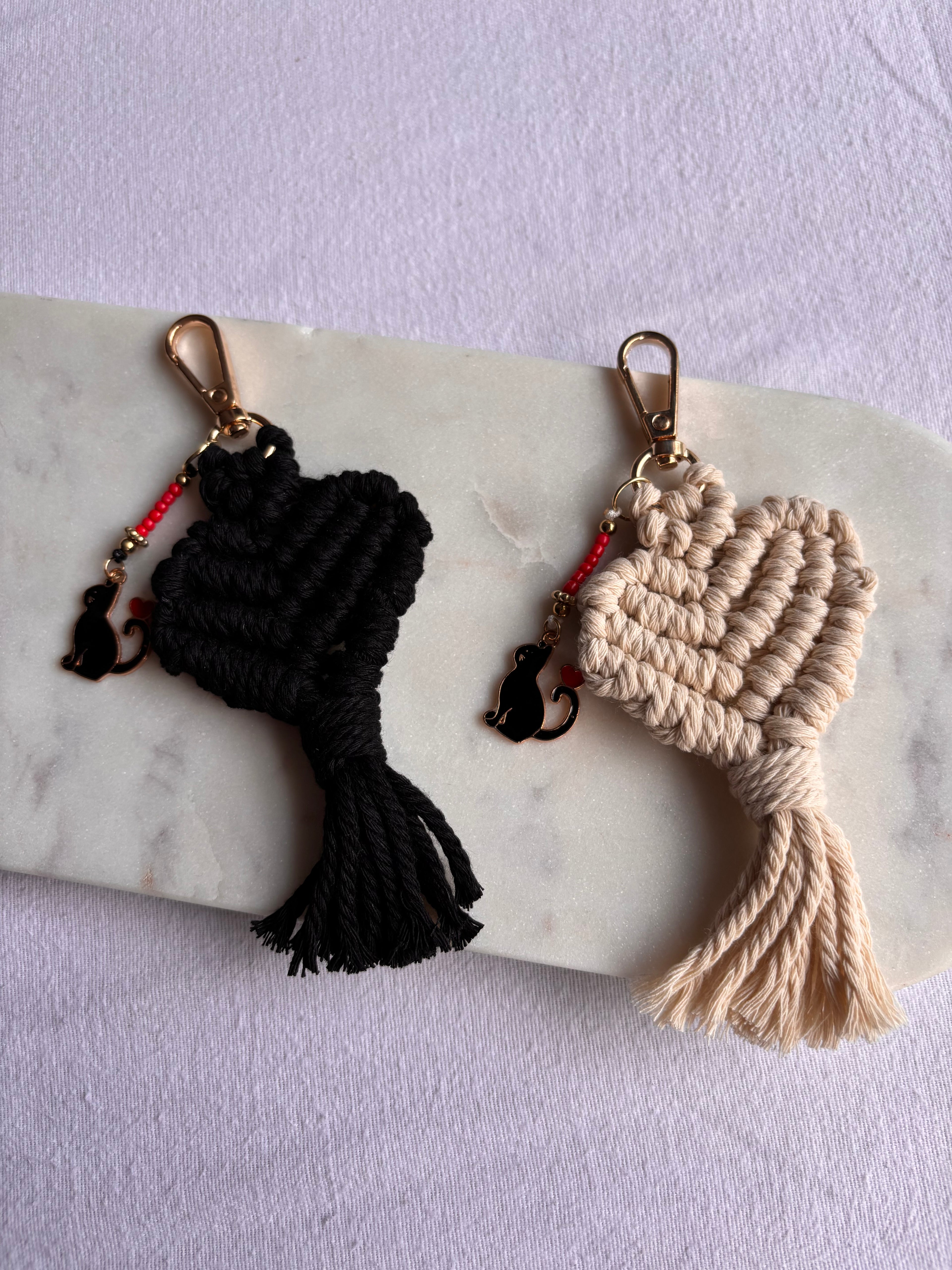 Kitty Heart Keychain