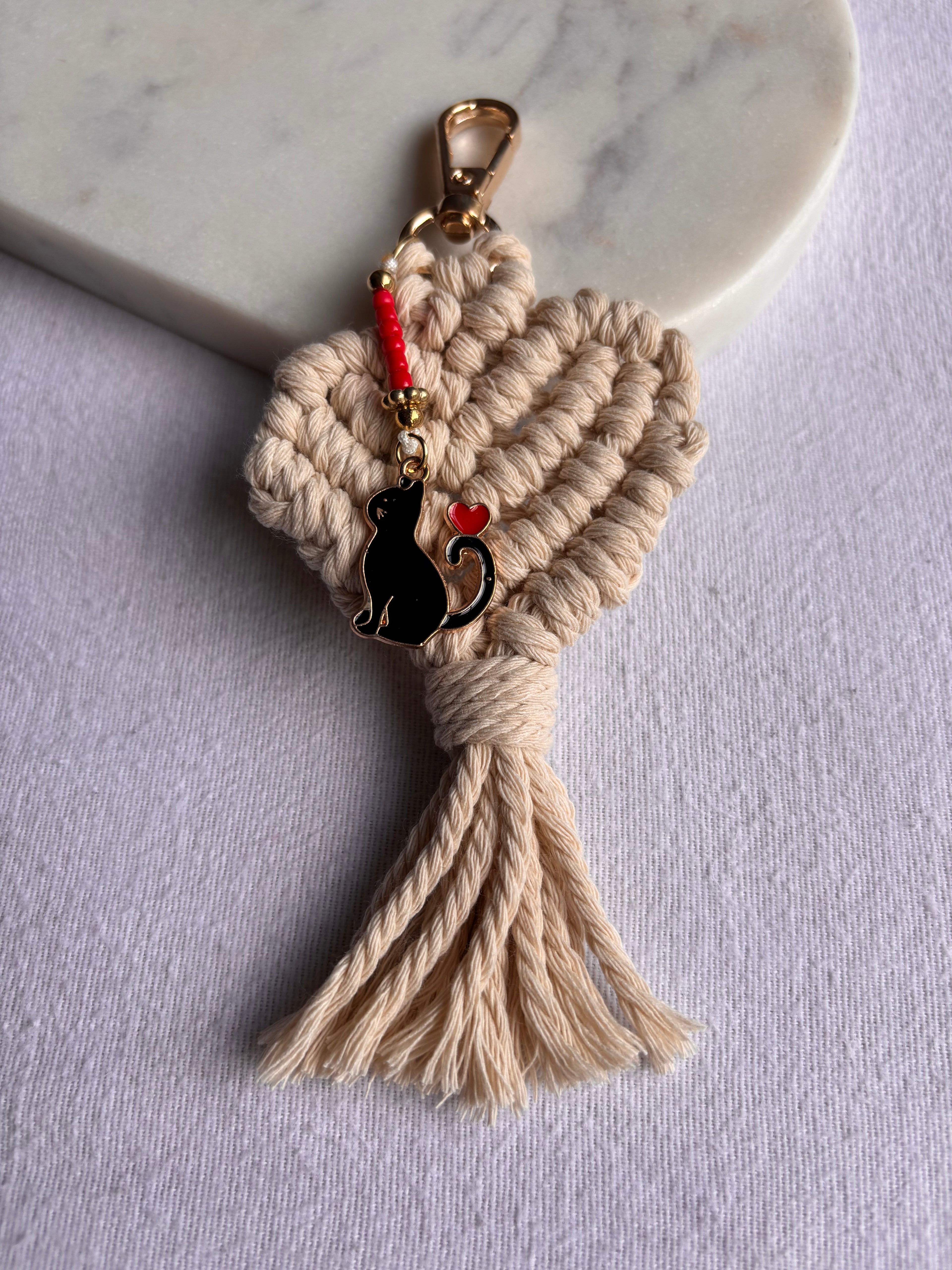 Kitty Heart Keychain