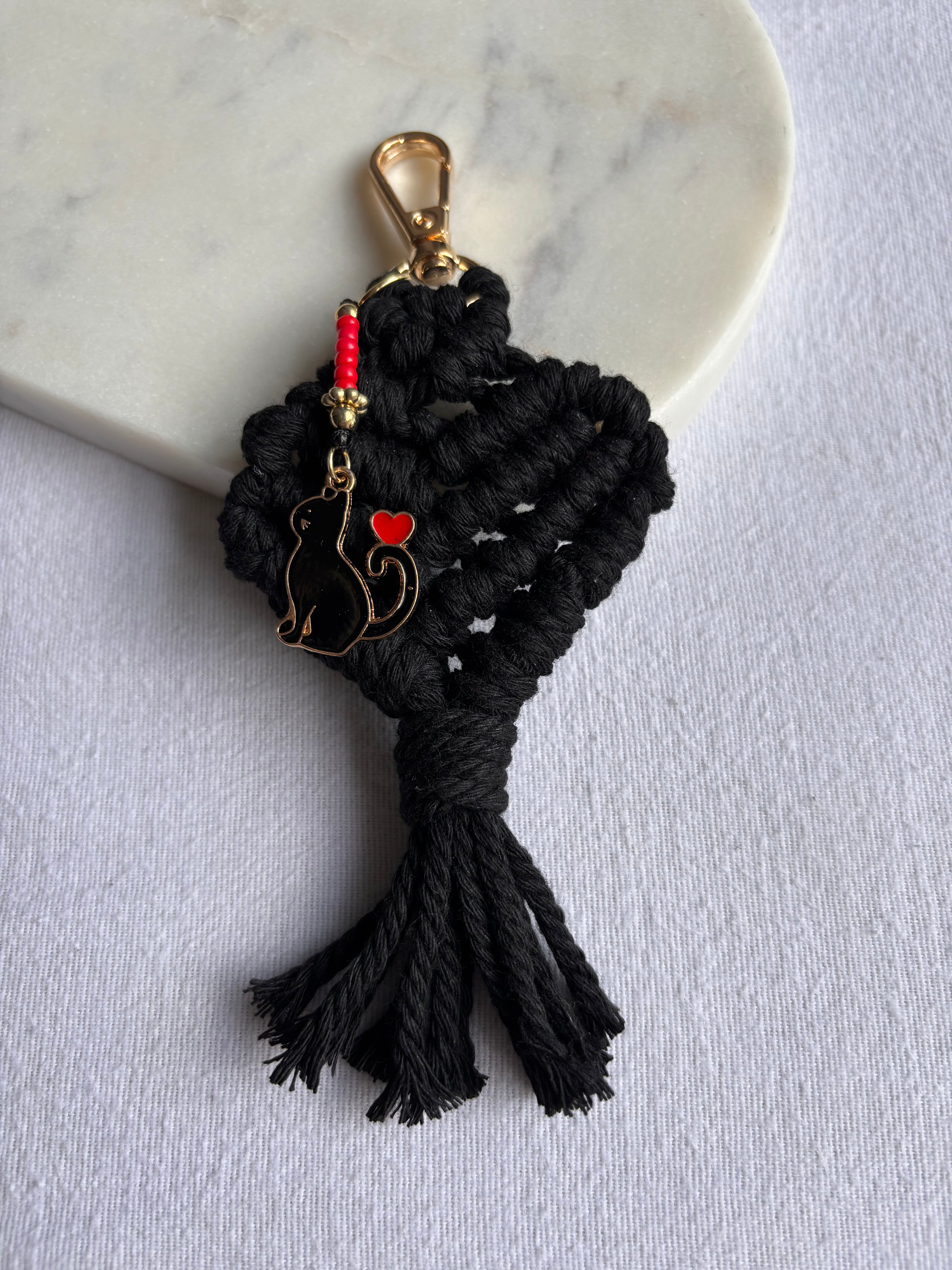 Kitty Heart Keychain