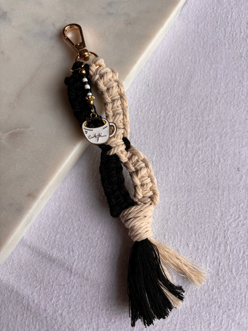 Black & White Cattuccino Keychain