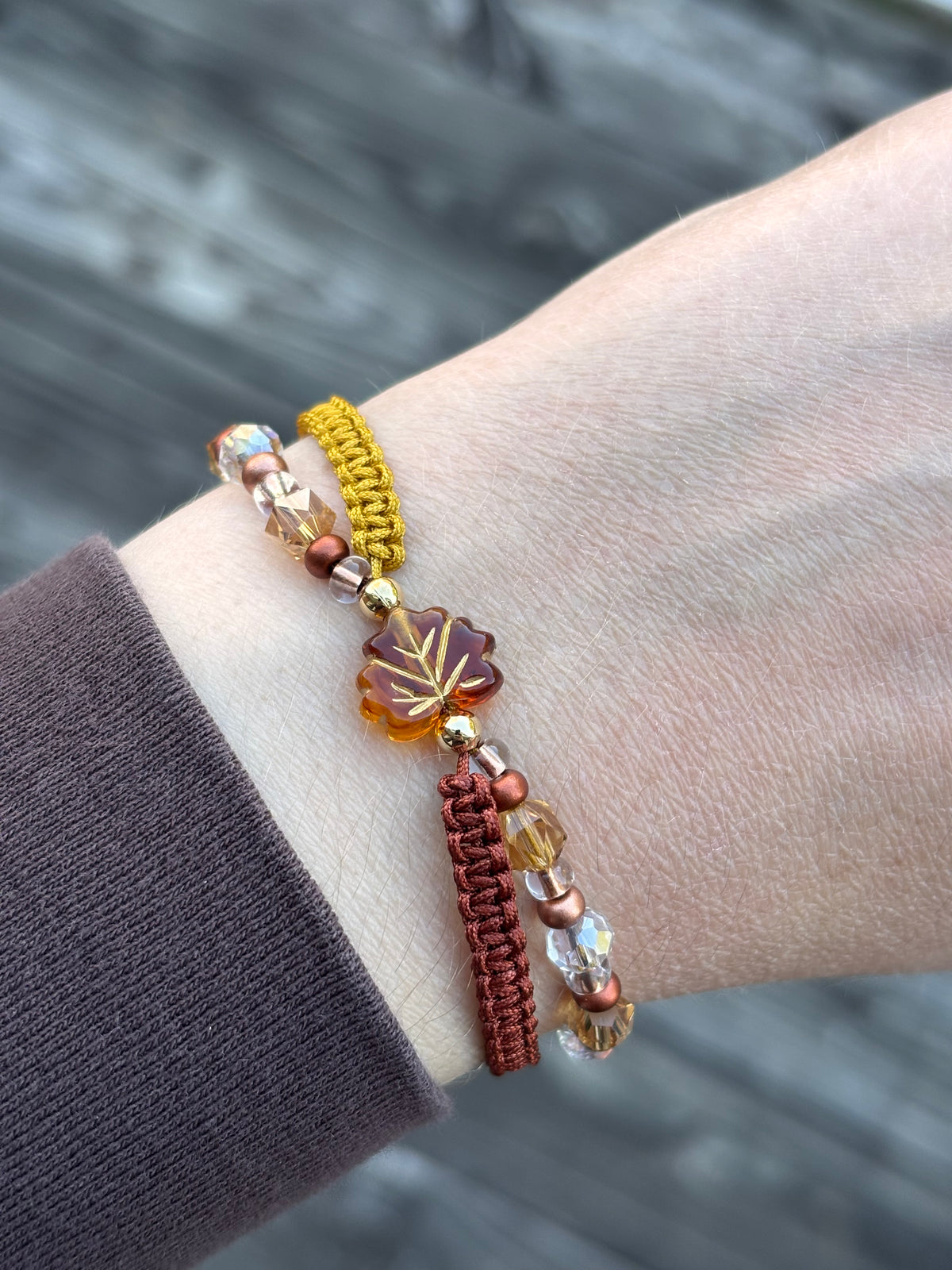 Maple Leaf Criss-Cross Bracelet
