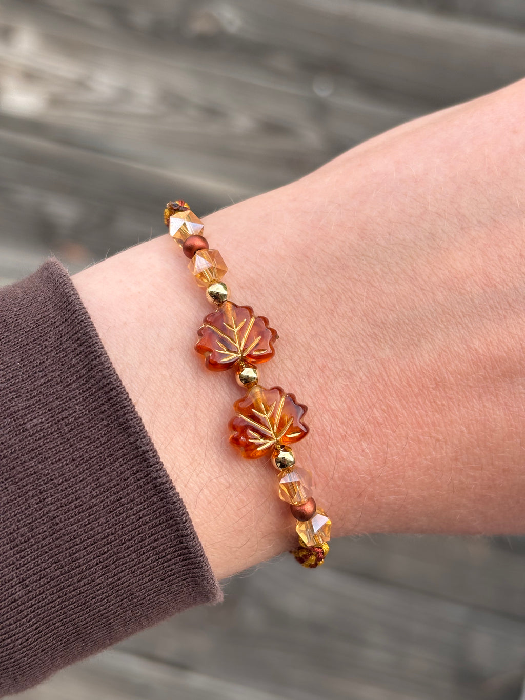 Spiral Maple Leaf Bracelet