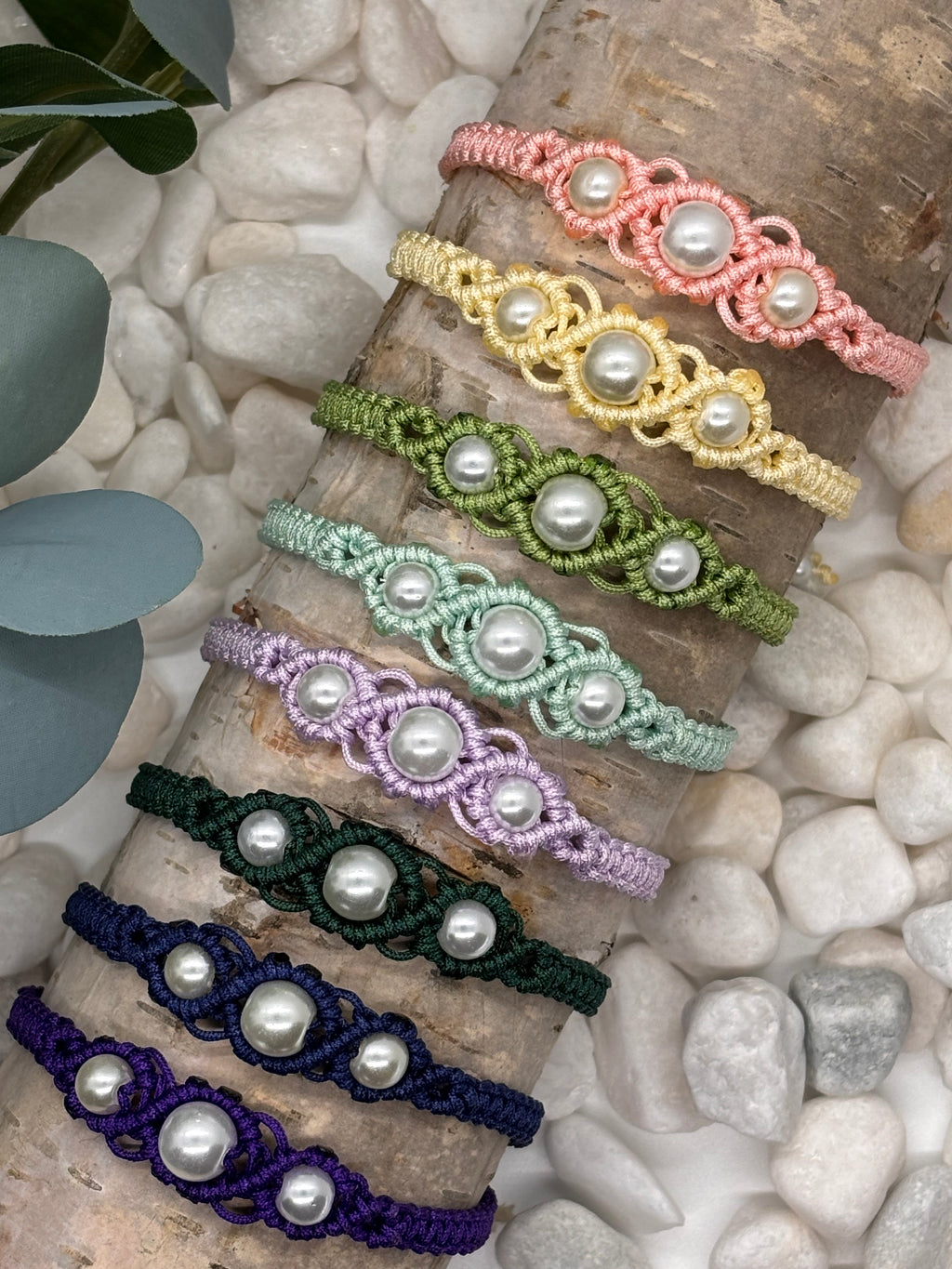 Pearl Micro Macrame Bracelet