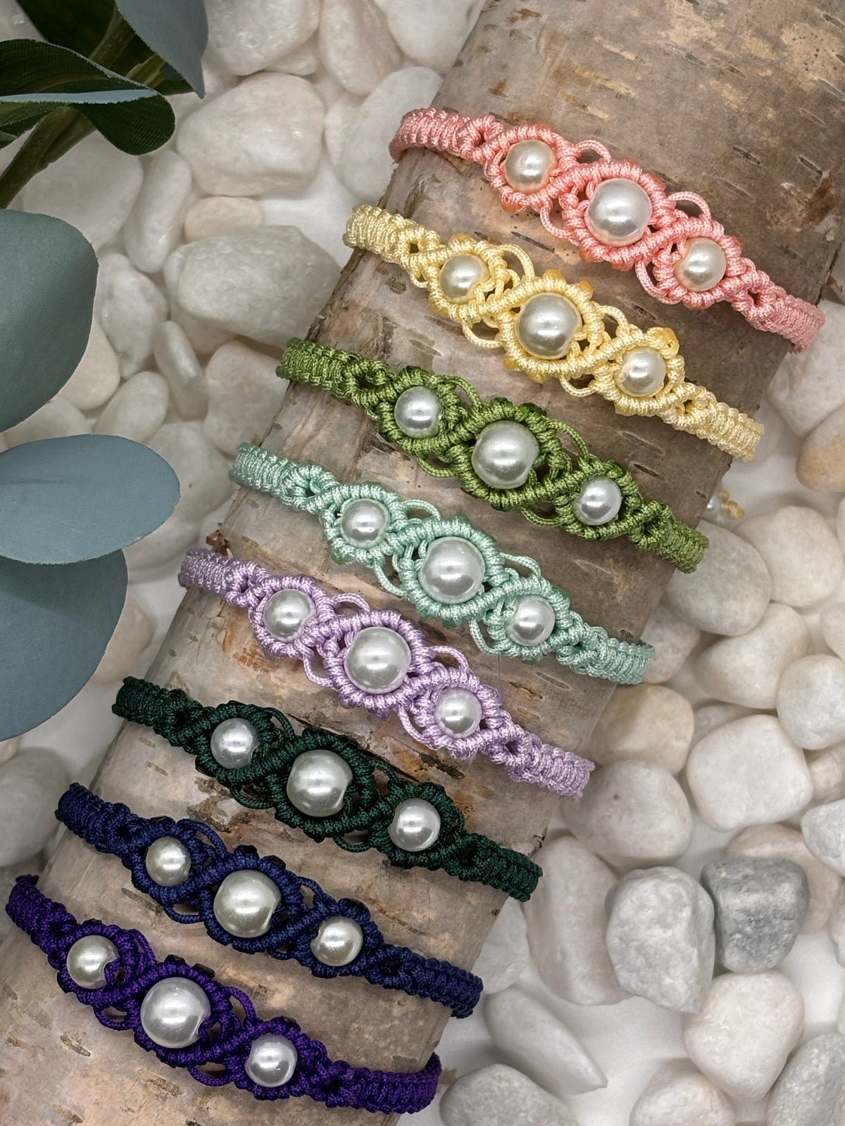 Pearl Micro Macrame Bracelet