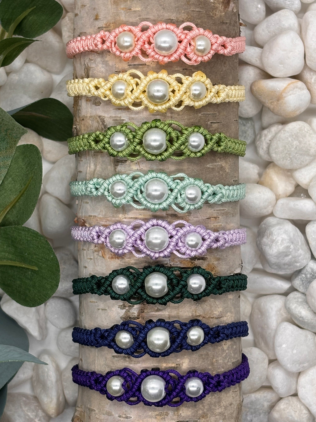Pearl Micro Macrame Bracelet