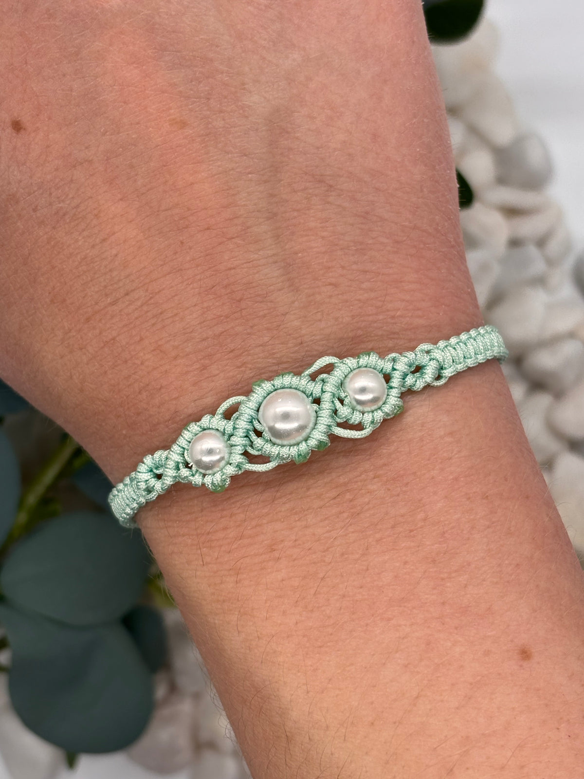 Pearl Micro Macrame Bracelet