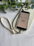 White Phone Wristlet